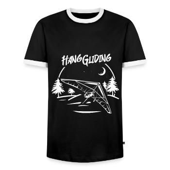 Drachenfliegen - Männer Kontrast-T-Shirt - Schwarz/Weiß - Vorne - AI Model Female 172 light (172cm) & AI Model Male 178 light (178cm)