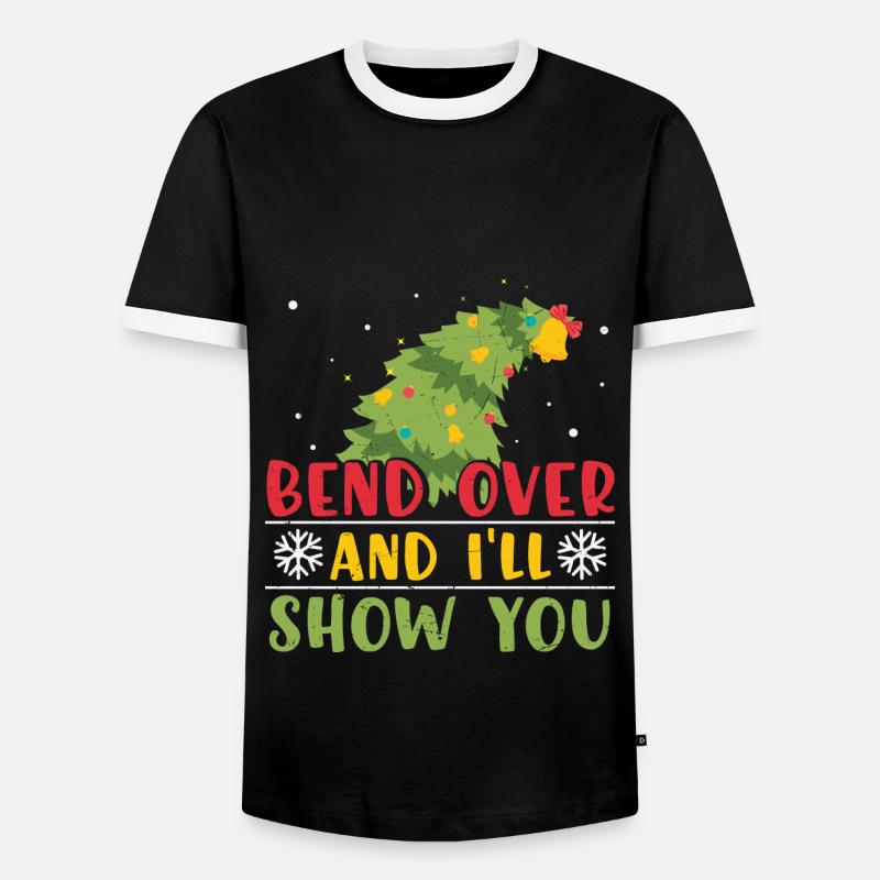 Weihnachtsbaum Geschenk Weihnachtspullover - Männer Kontrast-T-Shirt - Schwarz/Weiß