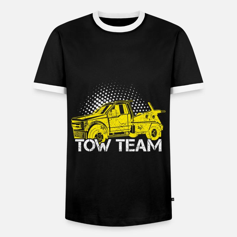 Abschleppwagen Abschleppdienst Abschlepper - Männer Kontrast-T-Shirt - Schwarz/Weiß