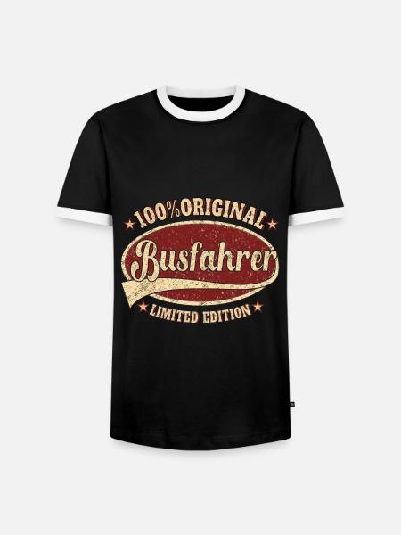 Busfahrer 100% Original Busfahrer - Männer Kontrast-T-Shirt - Schwarz/Weiß