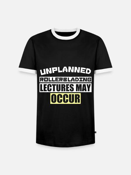 UNPLANNED ROLLERBLADING LECTURES MAY OCCUR - Männer Kontrast-T-Shirt - Schwarz/Weiß