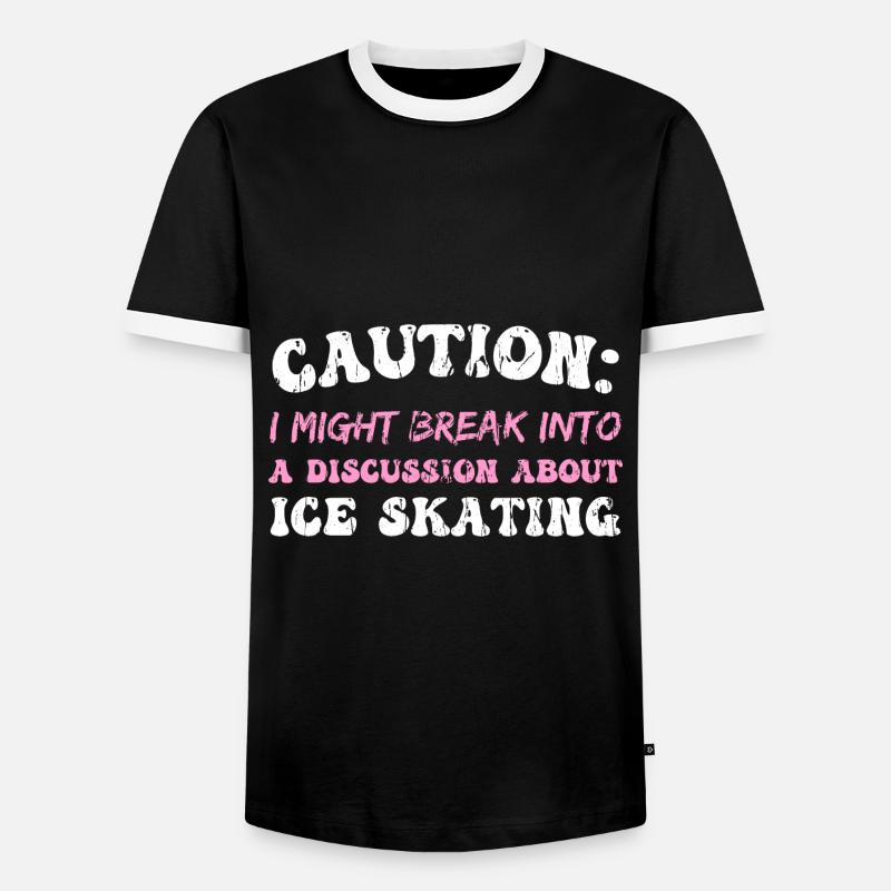 Caution - Männer Kontrast-T-Shirt - Schwarz/Weiß