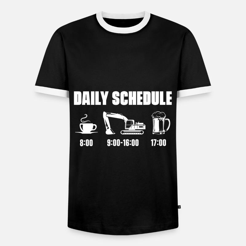 Bagger Baggerfahrer Baggerführer - Männer Kontrast-T-Shirt - Schwarz/Weiß