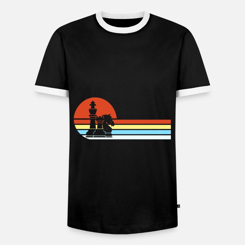 chess - Men's Ringer Shirt - black/white