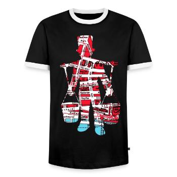 Hamburg - Männer Kontrast-T-Shirt - Schwarz/Weiß - Vorne - AI Model Female 172 light (172cm) & AI Model Male 178 light (178cm)