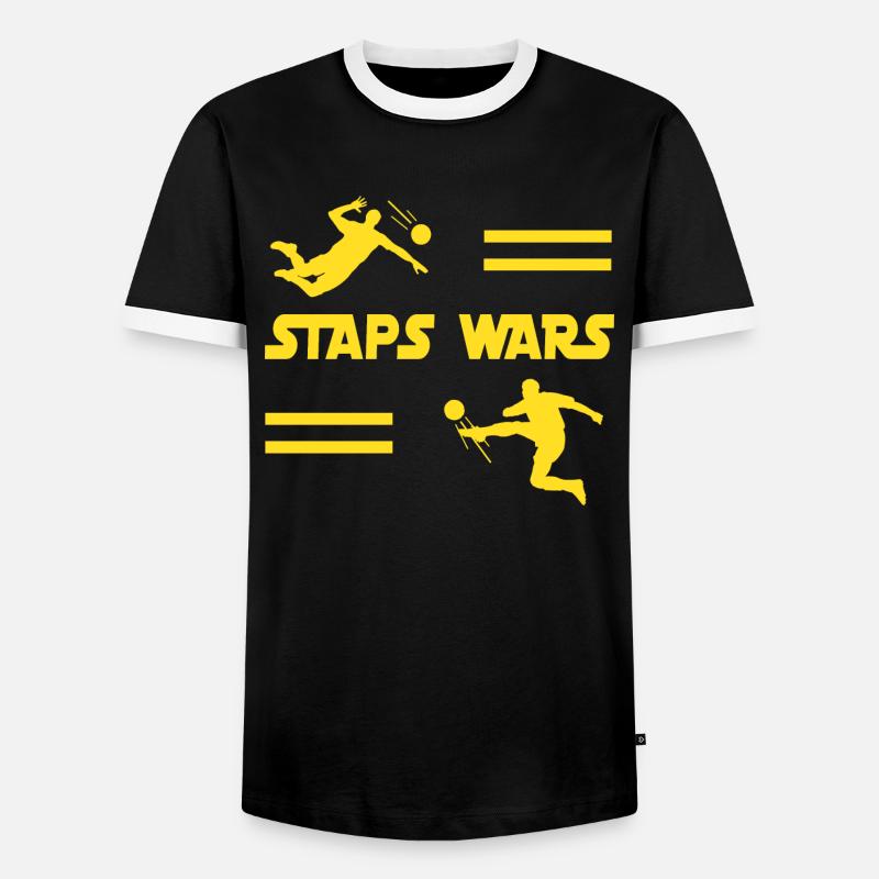 STAPS WARS (Parody Design) - Men's Ringer Shirt - black/white