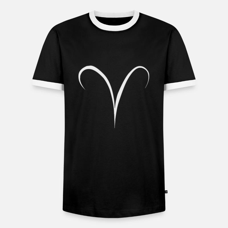 Sternzeichen Widder - Männer Kontrast-T-Shirt - Schwarz/Weiß