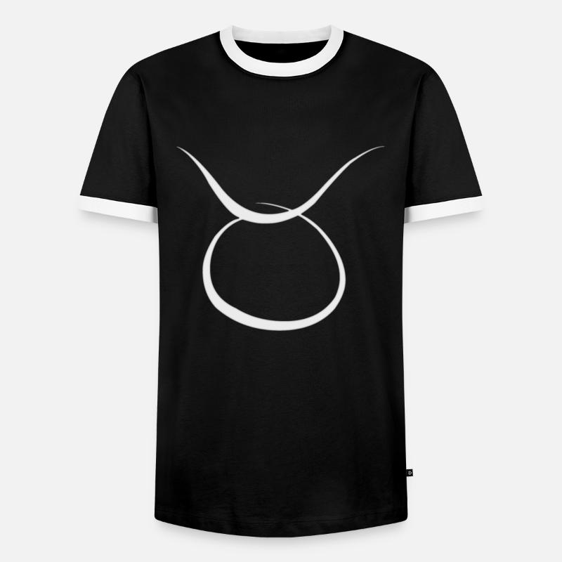 Sternzeichen Stier - Männer Kontrast-T-Shirt - Schwarz/Weiß