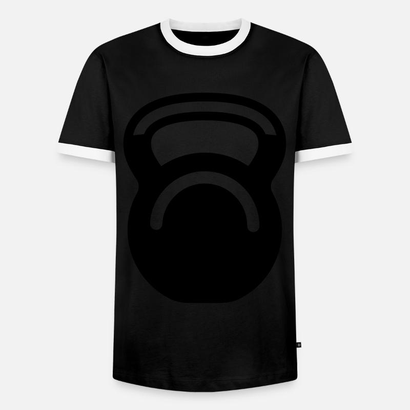 Hantel gewichte icon - Männer Kontrast-T-Shirt - Schwarz/Weiß