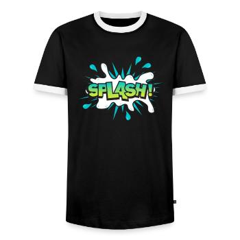 Colorful Chalkboard - Men's Ringer Shirt - black/white - Front - AI Model Female 172 light (172cm) & AI Model Male 178 light (178cm)