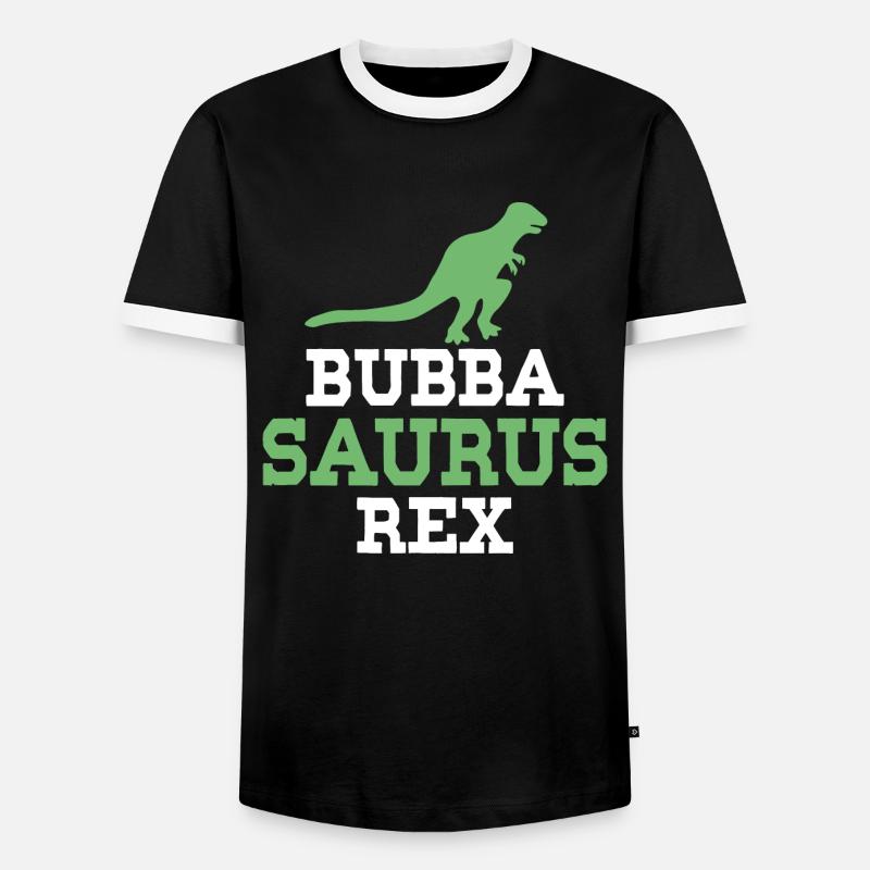 Bubba Saurus Rex - Männer Kontrast-T-Shirt - Schwarz/Weiß