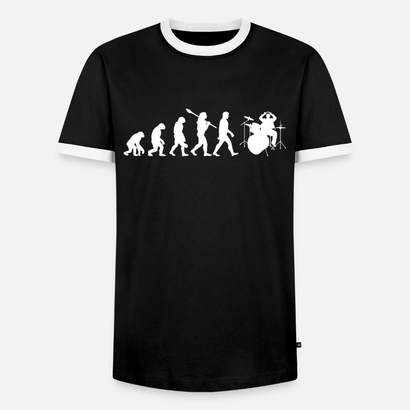 Drum évolution - T-shirt contrasté Homme - noir/blanc