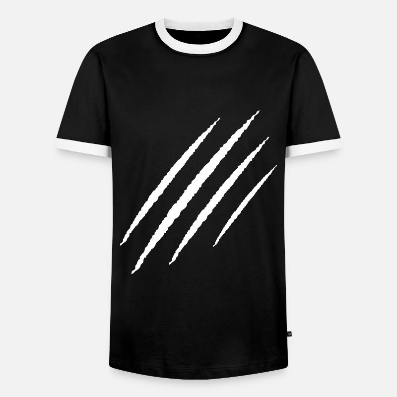 scratch claw wound icon - Men's Ringer Shirt - black/white