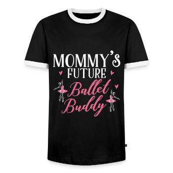 Ballet Mom Future - Men's Ringer Shirt - black/white - Front - AI Model Female 172 light (172cm) & AI Model Male 178 light (178cm)