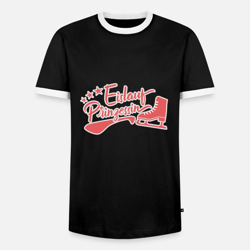 Eislaufprinzessin Eiskunstlauf Schlittschuh - Männer Kontrast-T-Shirt - Schwarz/Weiß