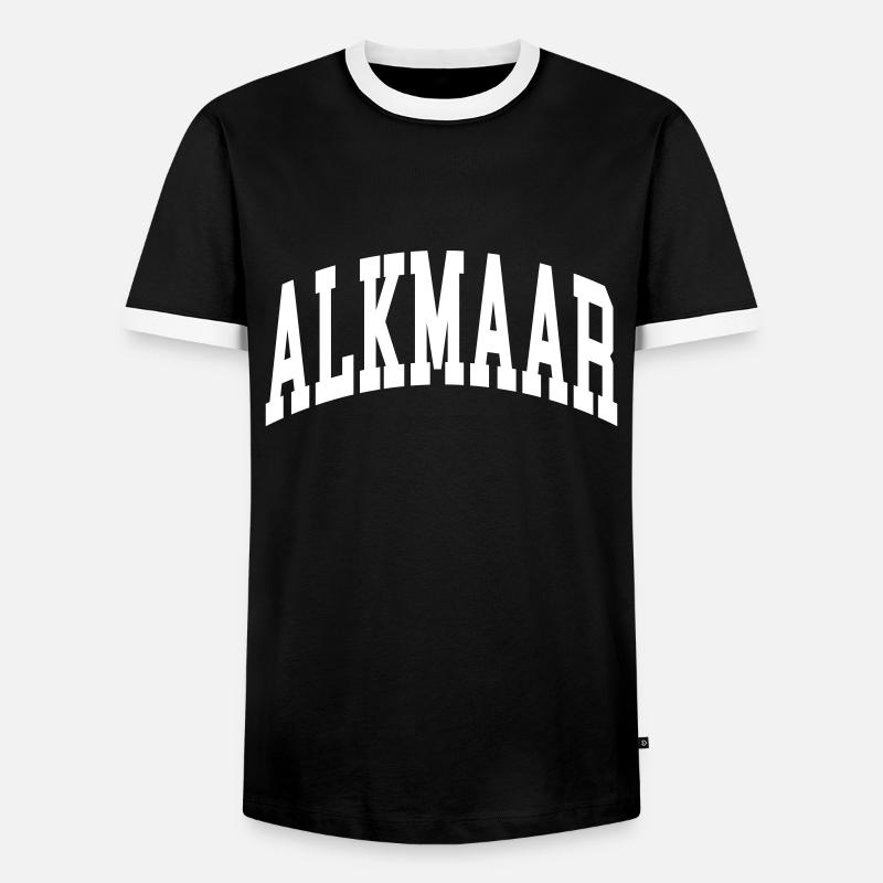 Alkmaar - Männer Kontrast-T-Shirt - Schwarz/Weiß