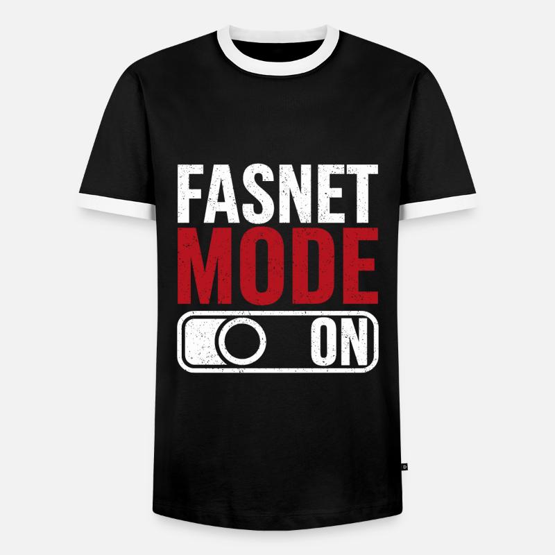 Fasnet Mode On - Men's Ringer Shirt - black/white