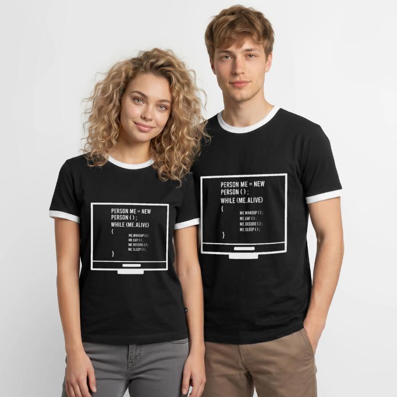 Coding Programming Computer Programmer Men's Ringer Shirt