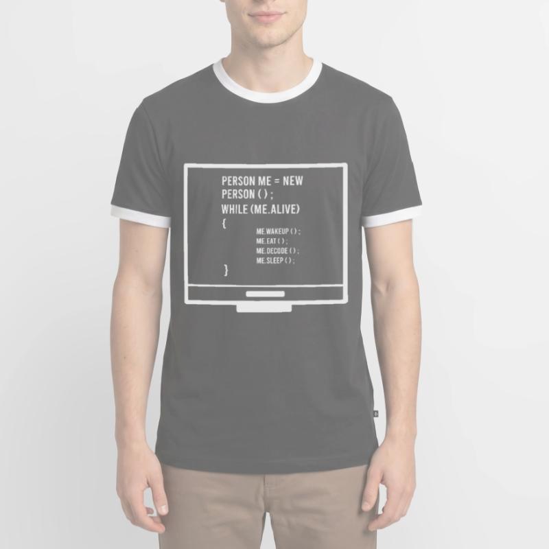Coding Programming Computer Programmer Men's Ringer Shirt