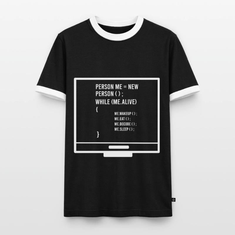 Coding Programming Computer Programmer Men's Ringer Shirt