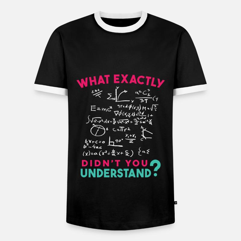 Physics Math Formula Joke - Men's Ringer Shirt - black/white