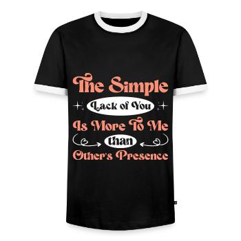 Valentins Tag Beziehung Liebes Spruch - Männer Kontrast-T-Shirt - Schwarz/Weiß - Vorne - AI Model Female 172 light (172cm) & AI Model Male 178 light (178cm)