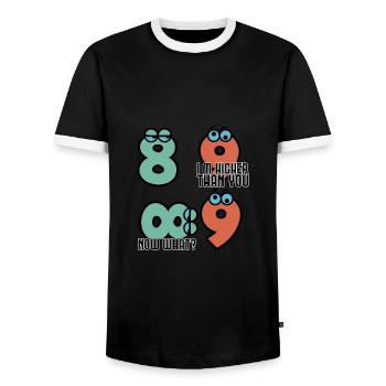 Engineer mathematician joke funny - Men's Ringer Shirt - black/white - Front - AI Model Female 172 light (172cm) & AI Model Male 178 light (178cm)