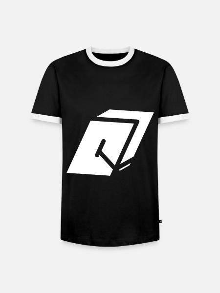 Abstract Q Brief - Männer Kontrast-T-Shirt - Schwarz/Weiß