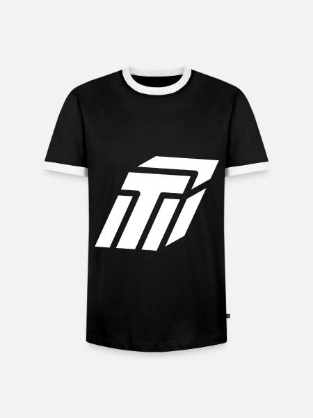Abstract t Brief - Männer Kontrast-T-Shirt - Schwarz/Weiß