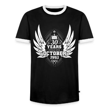 Carpe Koi à minuit: Magie de l’étang de nuit - T-shirt contrasté Homme - noir/blanc - Devant - AI Model Female 172 light (172cm) & AI Model Male 178 light (178cm)
