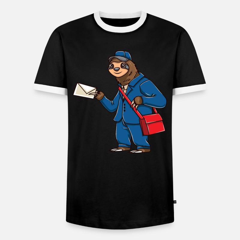 Sloth Postman Postman Sloth - T-shirt contrasté Homme - noir/blanc