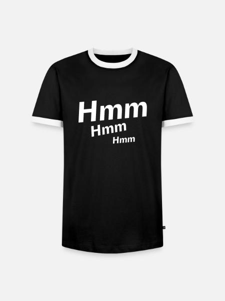 Hm Hmm Hmmm Nachdenklich - Männer Kontrast-T-Shirt - Schwarz/Weiß