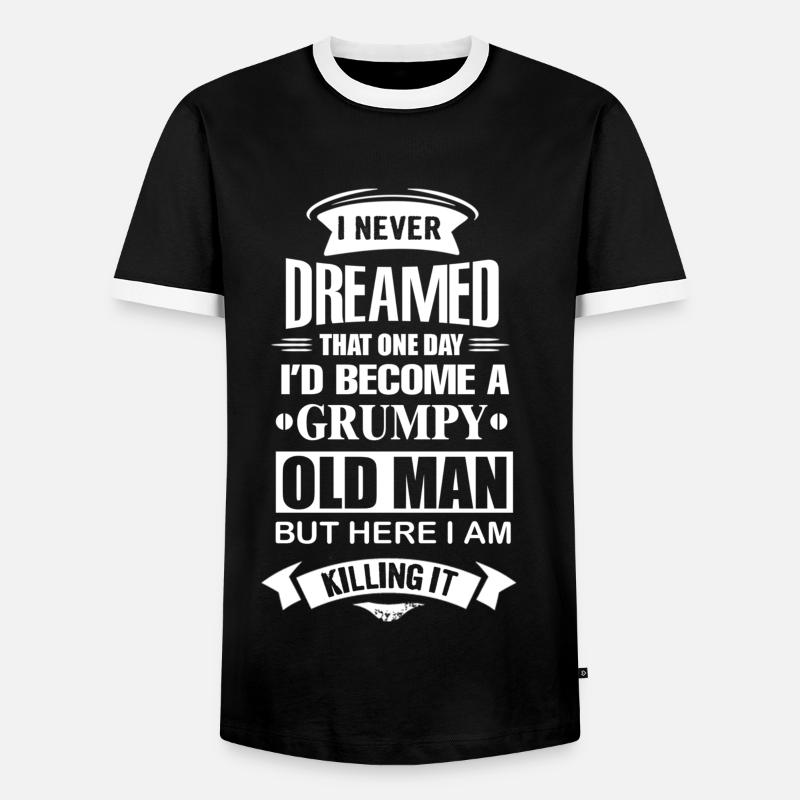 Grumpy Old Man - Men's Ringer Shirt - black/white