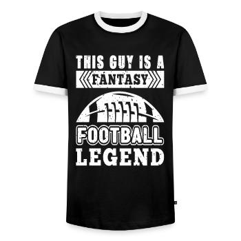 Fantasy Football - T-shirt contrasté Homme - noir/blanc - Devant - AI Model Female 172 light (172cm) & AI Model Male 178 light (178cm)