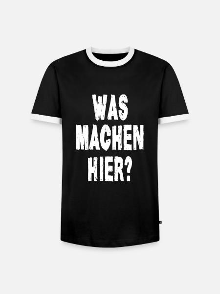 Was Machen Hier Outfit - Männer Kontrast-T-Shirt - Schwarz/Weiß