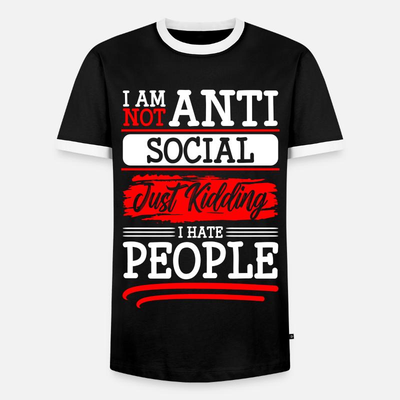 Hate Man-haters - Men's Ringer Shirt - black/white