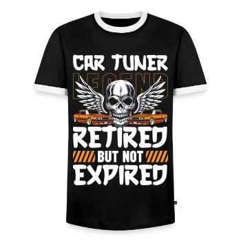 Car Mechanic Mechanic Automotive - Men's Ringer Shirt - black/white - Front - AI Model Female 172 light (172cm) & AI Model Male 178 light (178cm)