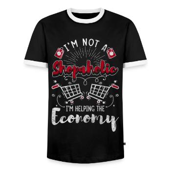 Shopping Chaussures Petite Amie - T-shirt contrasté Homme - noir/blanc - Devant - AI Model Female 172 light (172cm) & AI Model Male 178 light (178cm)