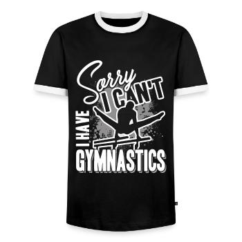 Gymnastik Ich habe Gymnastik - Männer Kontrast-T-Shirt - Schwarz/Weiß - Vorne - AI Model Female 172 light (172cm) & AI Model Male 178 light (178cm)