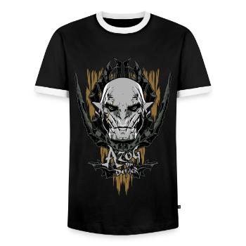 Le Hobbit Chef Orque Azog Le Profanateur - T-shirt contrasté Homme - noir/blanc - Devant - AI Model Female 172 light (172cm) & AI Model Male 178 light (178cm)