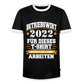 Betriebswirt 2022 - Männer Kontrast-T-Shirt - Schwarz/Weiß - Vorne - AI Model Female 172 light (172cm) & AI Model Male 178 light (178cm)