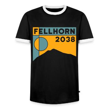 Fellhorn Fleurs Randonnée Randonnée Allgäu Souvenirs - T-shirt contrasté Homme - noir/blanc - Devant - AI Model Female 172 light (172cm) & AI Model Male 178 light (178cm)