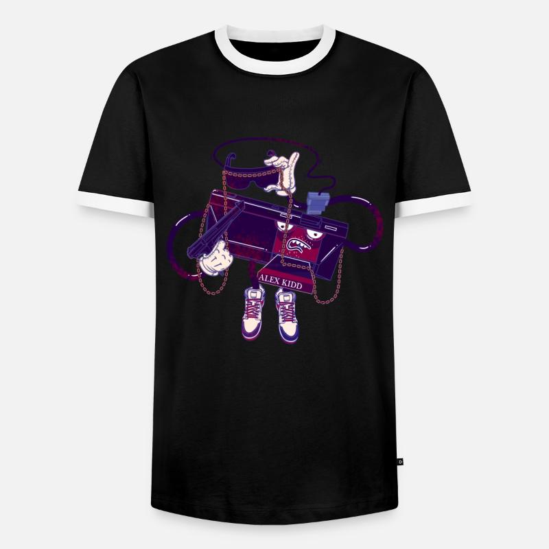 MASTER SYSTEM - T-shirt contrasté Homme - noir/blanc