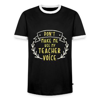 Lustig Schullehrer Lehramt Lehramtstudium Geschenk - Männer Kontrast-T-Shirt - Schwarz/Weiß - Vorne - AI Model Female 172 light (172cm) & AI Model Male 178 light (178cm)