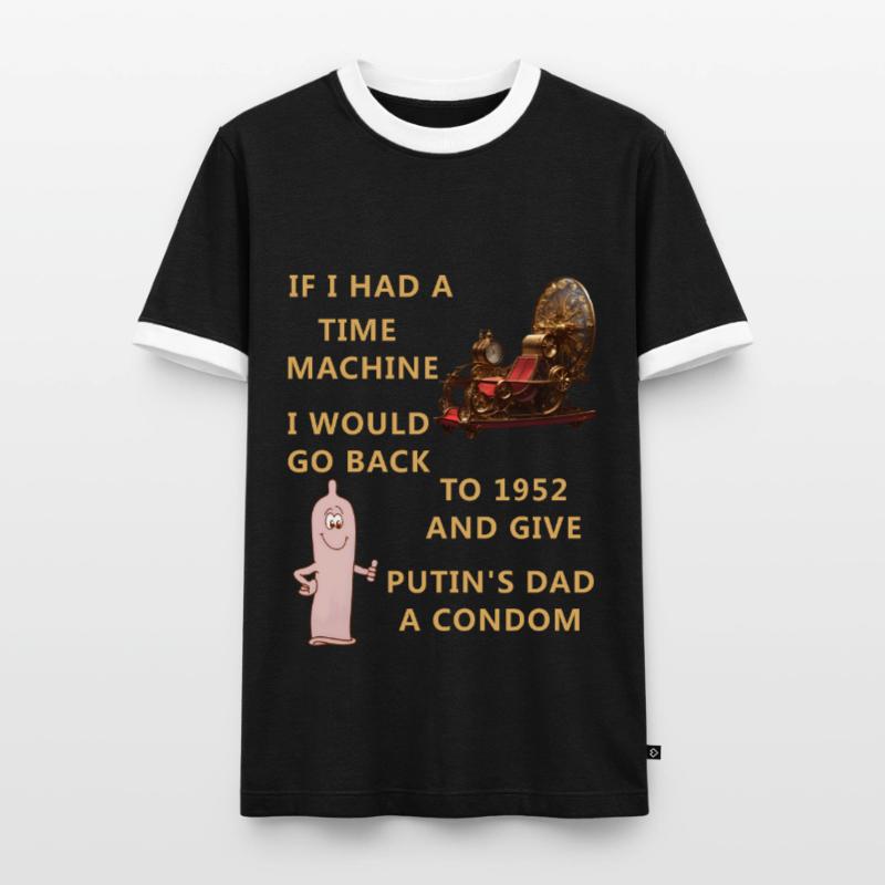 SI J’AVAIS UNE MACHINE À REMONTER LE TEMPS... T-shirt contrasté Homme