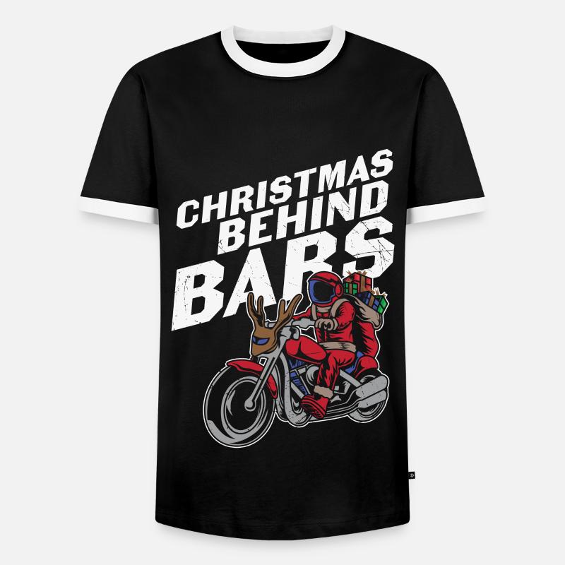 Weihnachtsmann Pullover - Weihnachtspullover - Männer Kontrast-T-Shirt - Schwarz/Weiß