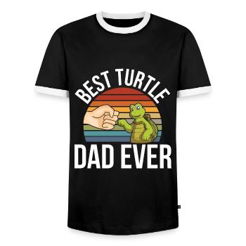 Schildkröten Sprüche | Haustier Reptilien Geschenk - Männer Kontrast-T-Shirt - Schwarz/Weiß - Vorne - AI Model Female 172 light (172cm) & AI Model Male 178 light (178cm)