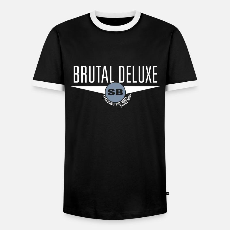 Brutal Deluxe - Männer Kontrast-T-Shirt - Schwarz/Weiß