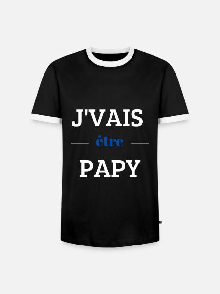 Je vais être papy - T-shirt contrasté Homme - noir/blanc