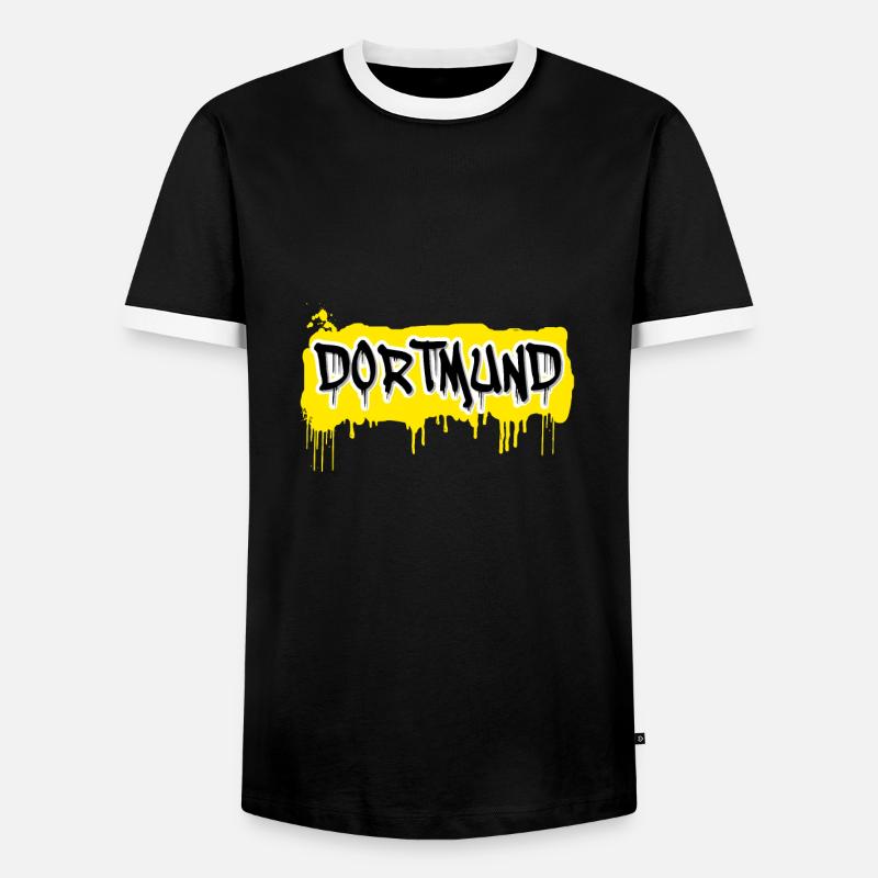 Dortmund Graffiti - Männer Kontrast-T-Shirt - Schwarz/Weiß